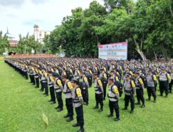 Polres Metro Depok dan Jajaran melakukan apel Pengamanan TPS