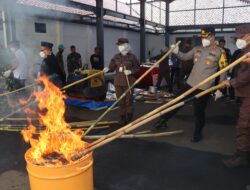 Barang Bukti Miras Hasil dari Razia Bersama Satpol PP dan Polres Depok