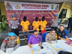 Polres Metro Depok Berhasil Bekuk 3 Pengedar Narkoba