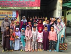 Anak Panti Yayasan Azka Azkia Sambut Bakti Ramdhan Polsek Tanah Sareal