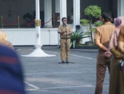 Pj Walikota Laksanakan Apel Pertama di Balai Kota dengan Memberi Wejangan ASN