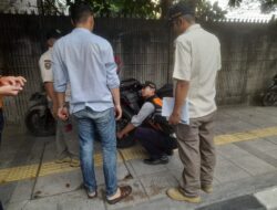 Parkir Diatas Trotoar Puluhan Motor Dicabut Pentil di Jalan Tanah Abang Dua