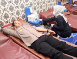 Kapolresta Depok Kombes Arya Membuka Kegiatan Donor Darah HUT Polri ke 78