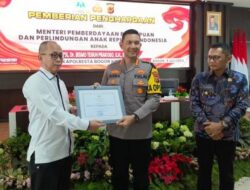 Kapolres Bogor Dapat Penghargaan dari Kemen PPPA RI