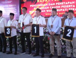 KPU Kabupaten Bekasi Gelar Rapat Terbuka Penetapan Nomor Urut Paslon